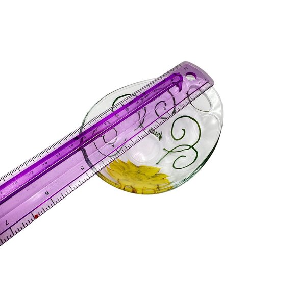 Nella Sunflower Hand Painted Glass Bowls Nesting Set of 2 Sloped Small Candy - Picture 9 of 16